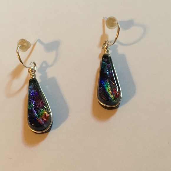 Jewelry - Glass and silver earrings